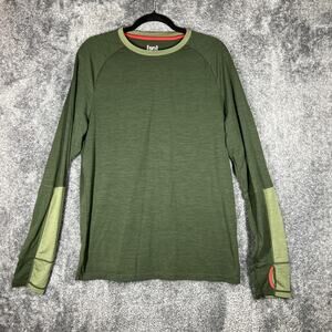 Super.natural Shirt Mens X-Large Wool Blend Crewneck Long Sleeve Thumbholes